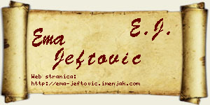 Ema Jeftović vizit kartica